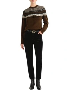 Celine Corduroy Pant in Black