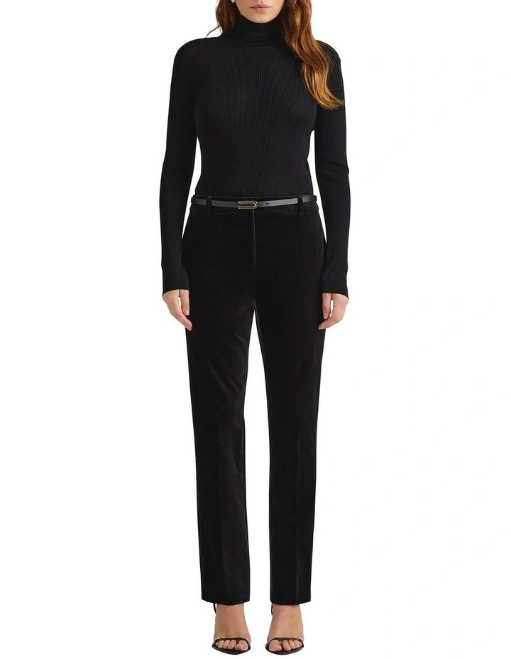 Mayer Velvet Pant in Black image 1