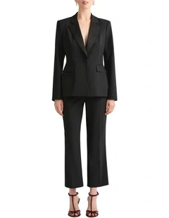Stella Wool Blend Capri Pant in Black