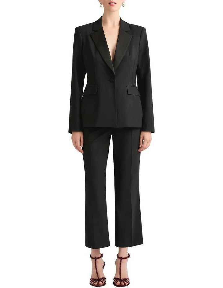 Stella Wool Blend Capri Pant in Black image 1