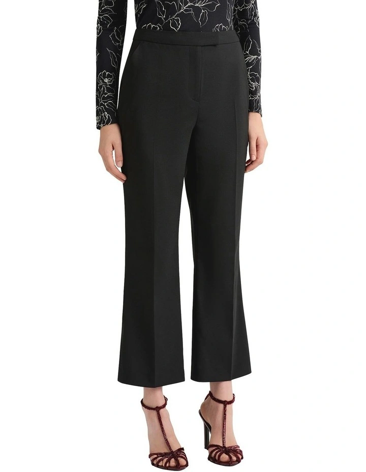 Stella Wool Blend Capri Pant in Black image 2
