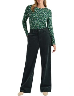 Iiona Corduroy Pant in Forest