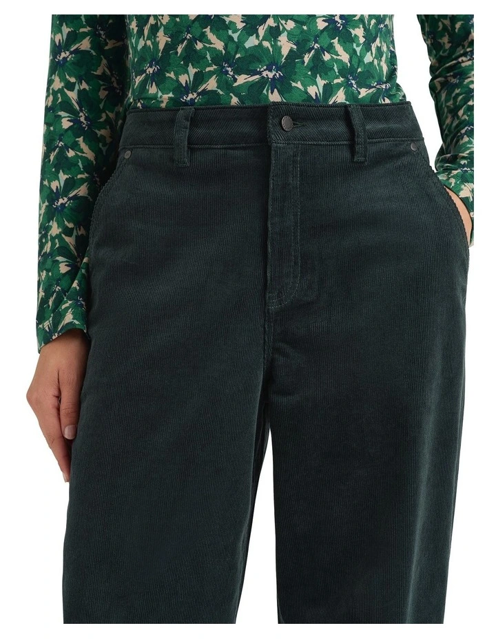 Iiona Corduroy Pant in Forest image 3