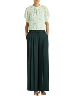Bart Wide Leg Pant in Peacock