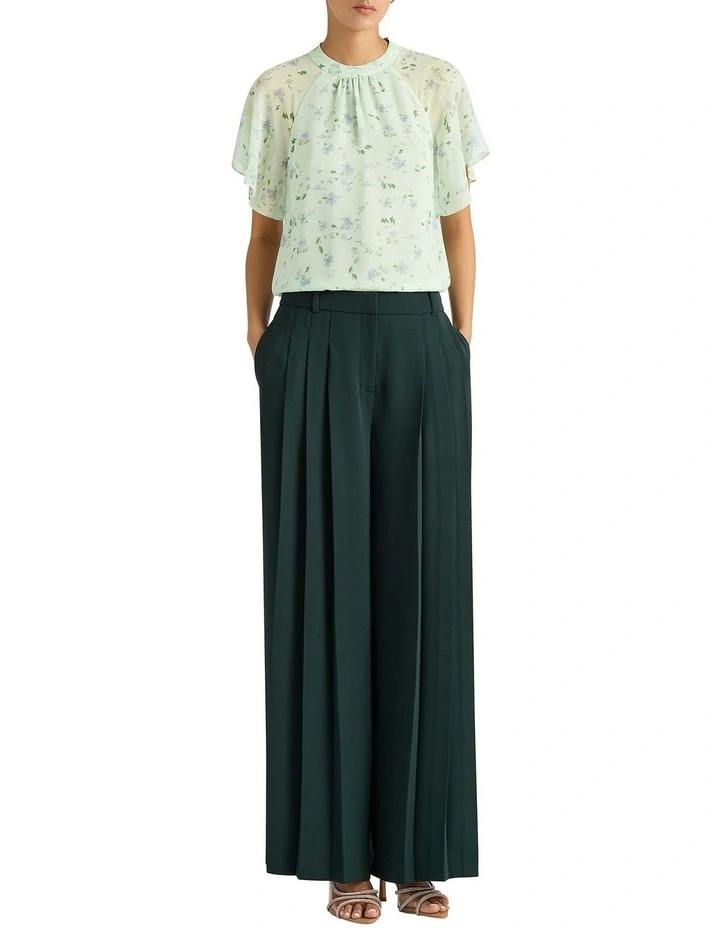 Bart Wide Leg Pant in Peacock image 1