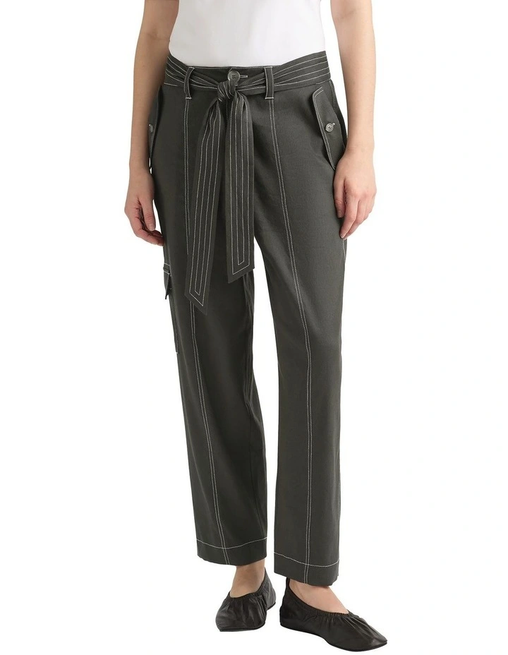 Cabello Cargo Pant in Dark Army image 2