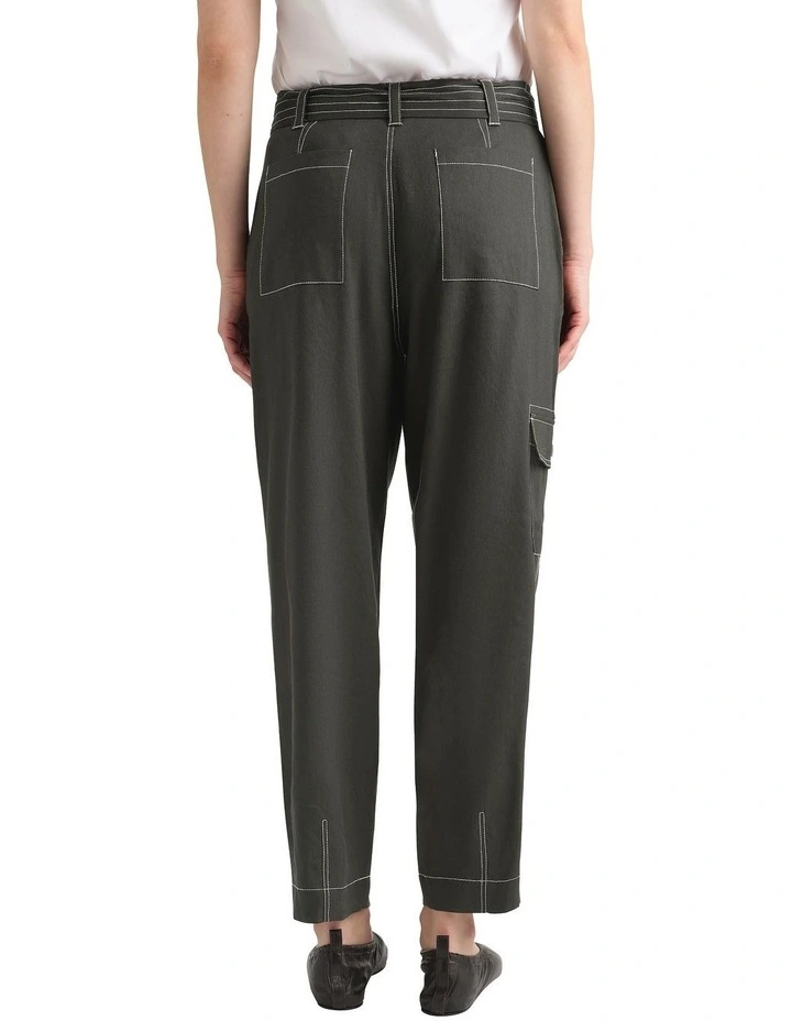 Cabello Cargo Pant in Dark Army image 3