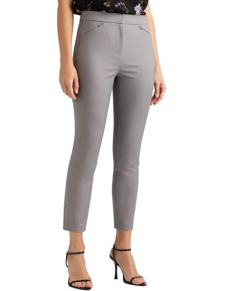 Sarah Compact Cotton Pant in Smoke image 3