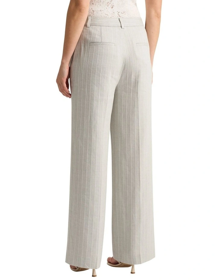Alaska Linen Blend Pant in Grey Multi image 2