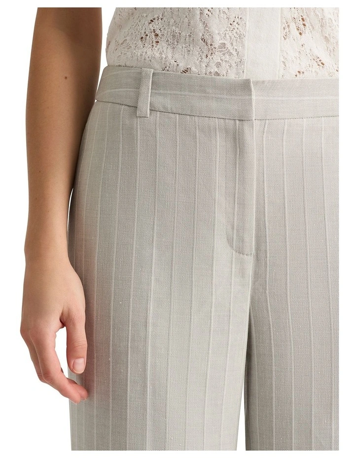 Alaska Linen Blend Pant in Grey Multi image 4