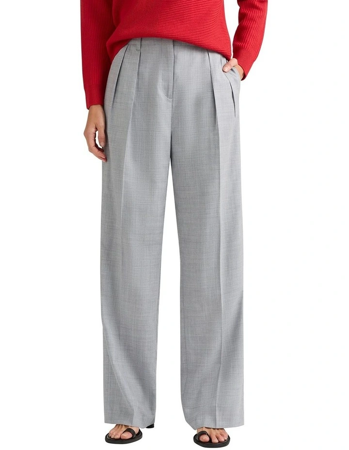 Marcia Wide Leg Pant in Anthracite Melange image 3