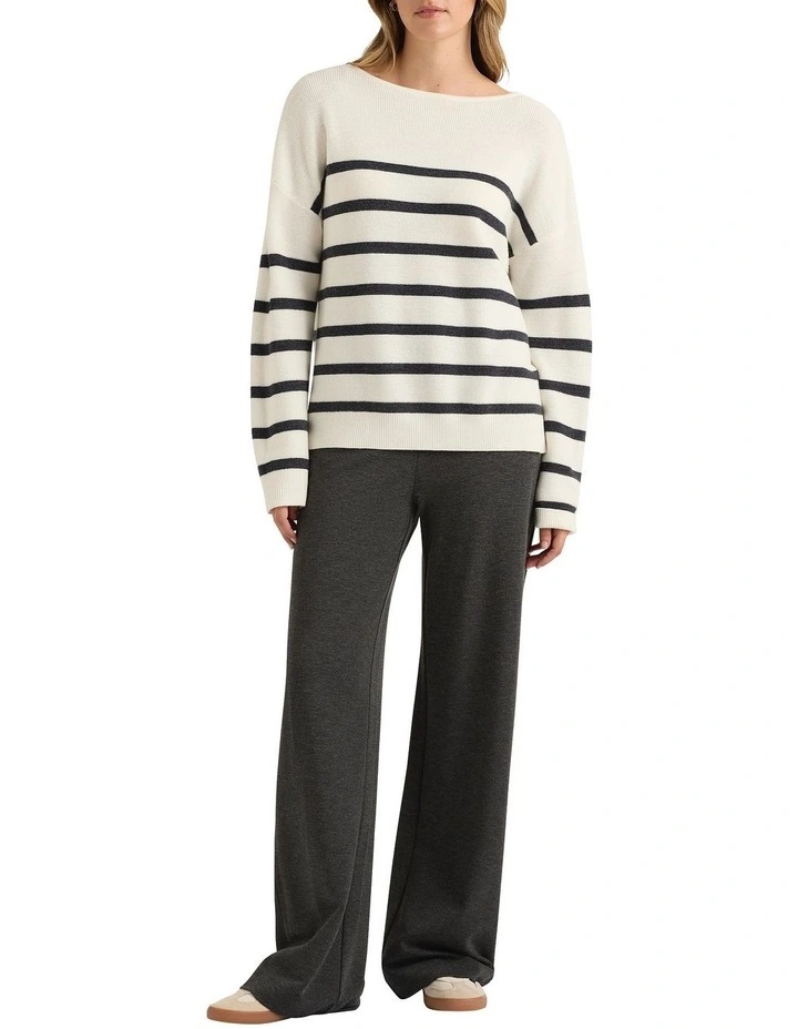 Caen Ponte Wide Leg Pant in Charcoal image 1