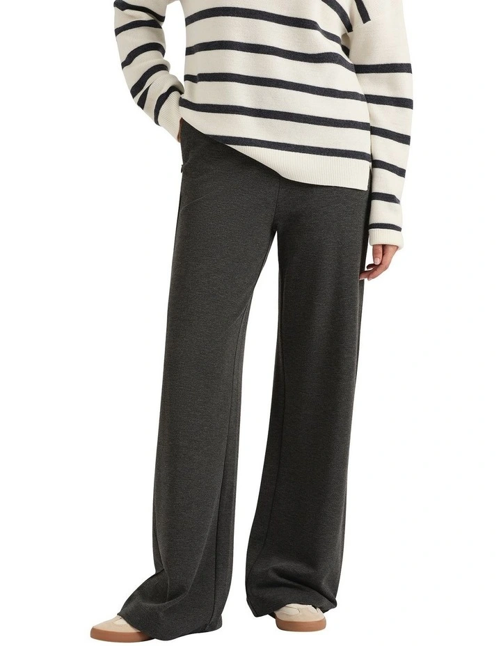 Caen Ponte Wide Leg Pant in Charcoal image 2