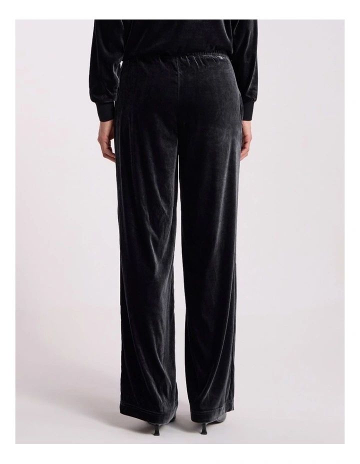 Ferrara Velour Track Pant in Charcoal image 4
