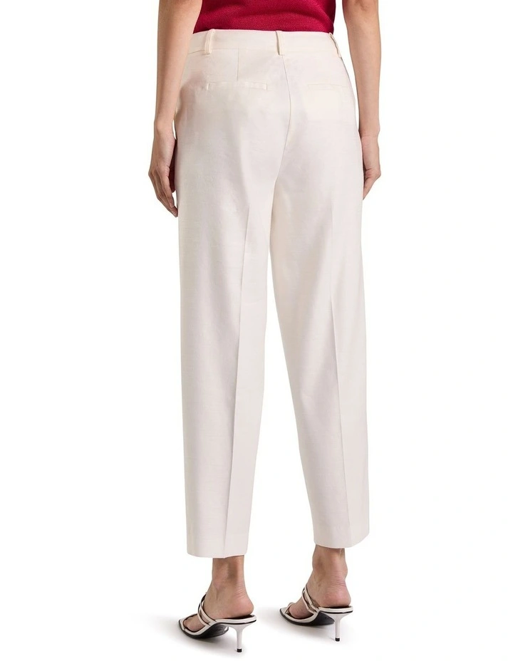 Alima Stretch Linen Pant in Ivory image 4