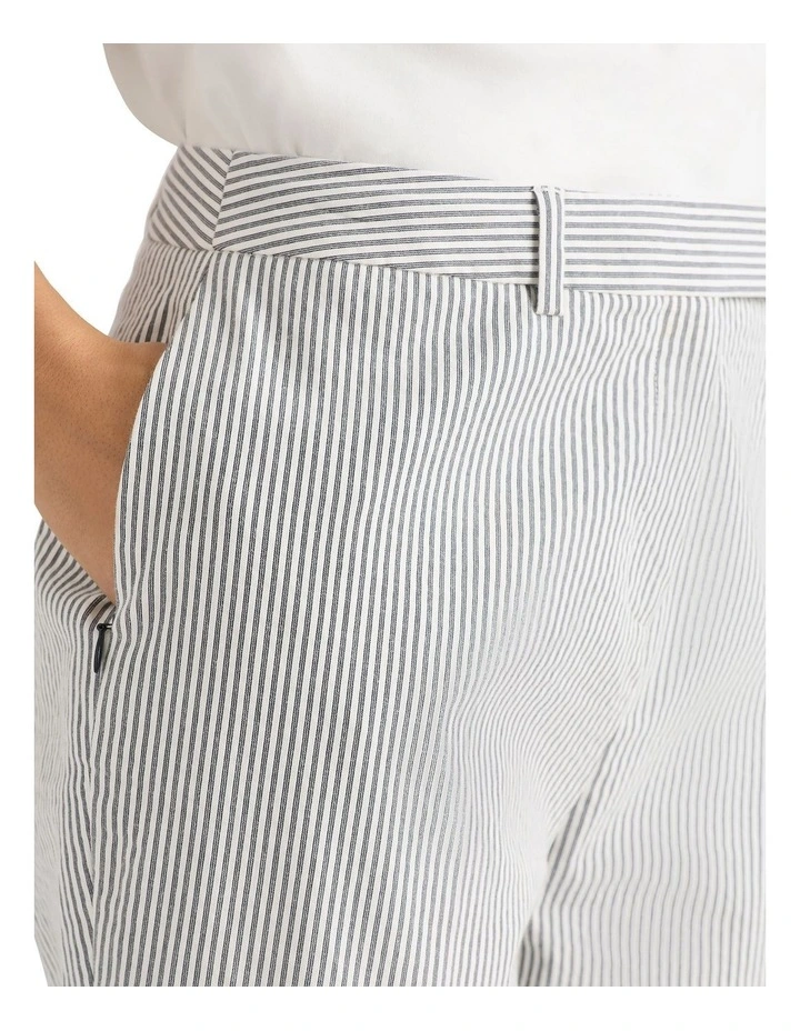 Alberta Seersucker Pant in Navy Stripe image 2