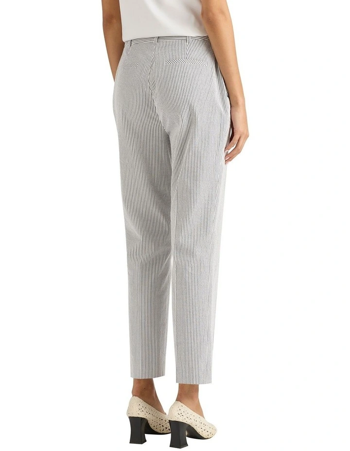 Alberta Seersucker Pant in Navy Stripe image 4