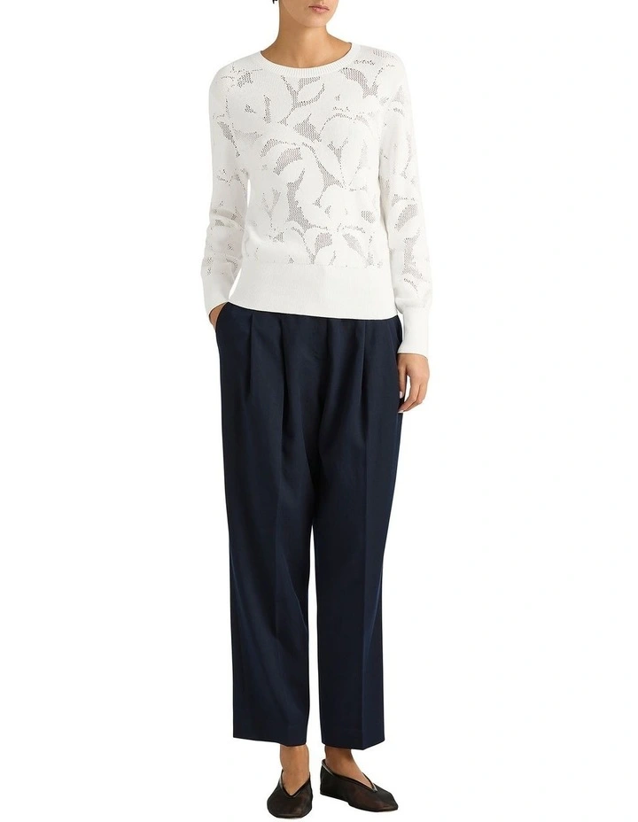 Paolina Barrel Leg Pant in Navy image 1