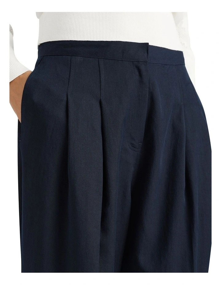Paolina Barrel Leg Pant in Navy image 2