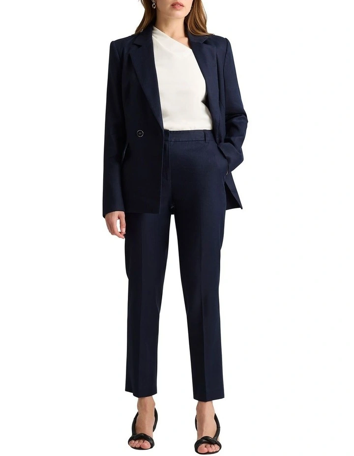 Phillip Linen Blend Pant in Navy image 1