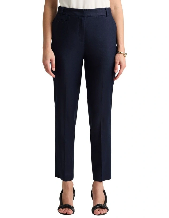Phillip Linen Blend Pant in Navy image 2