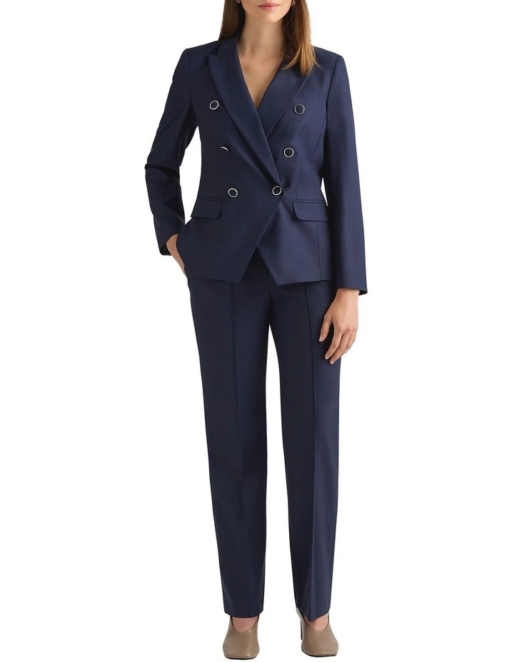 Hugo Wide Leg Pant in Navy image 1