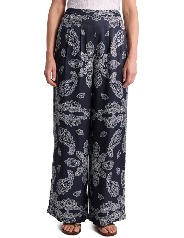 Maisha Wide Leg Pant in Navy Multi image 2
