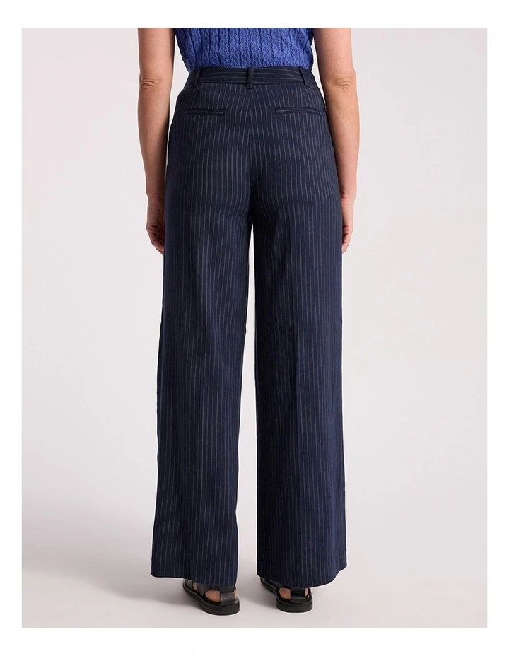 Cindy Wide Leg Pant in Navy Stripe image 5
