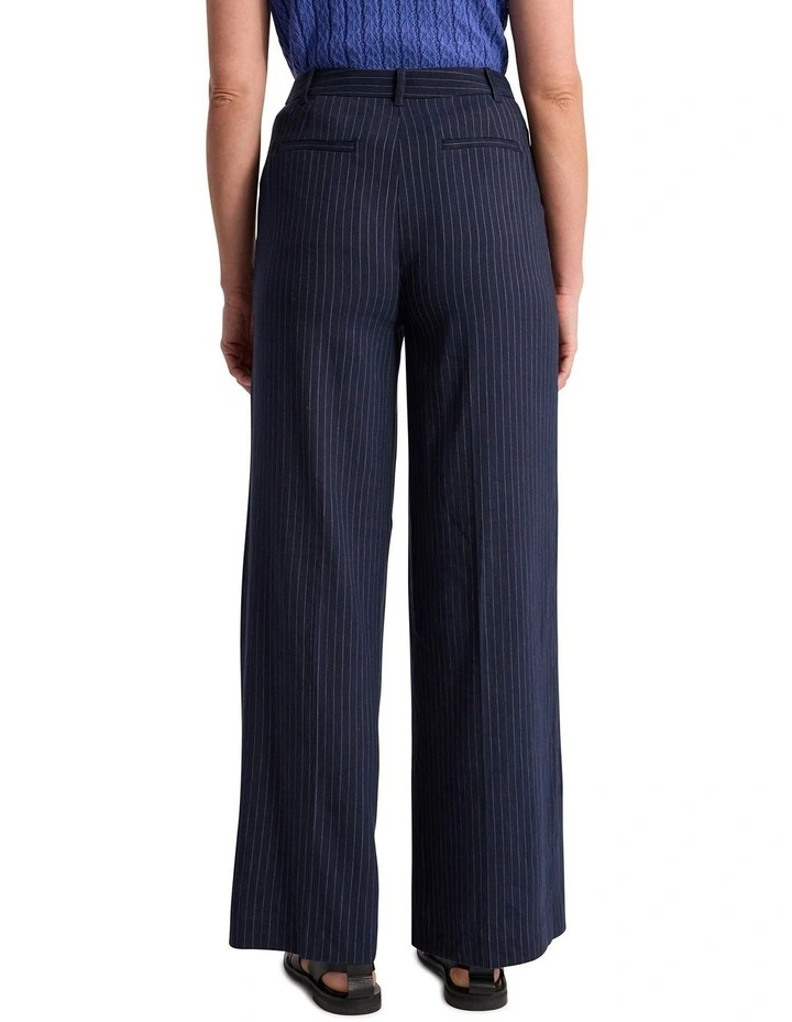 Cindy Wide Leg Pant in Navy Stripe image 5
