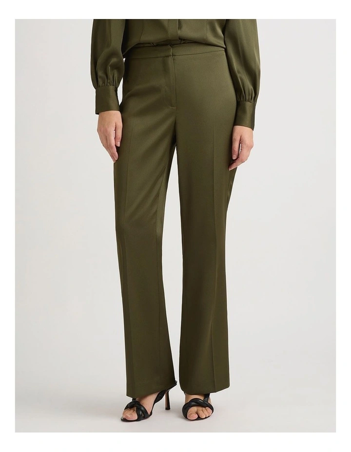 Valencia Crepe Bootleg Pant in Olive image 2