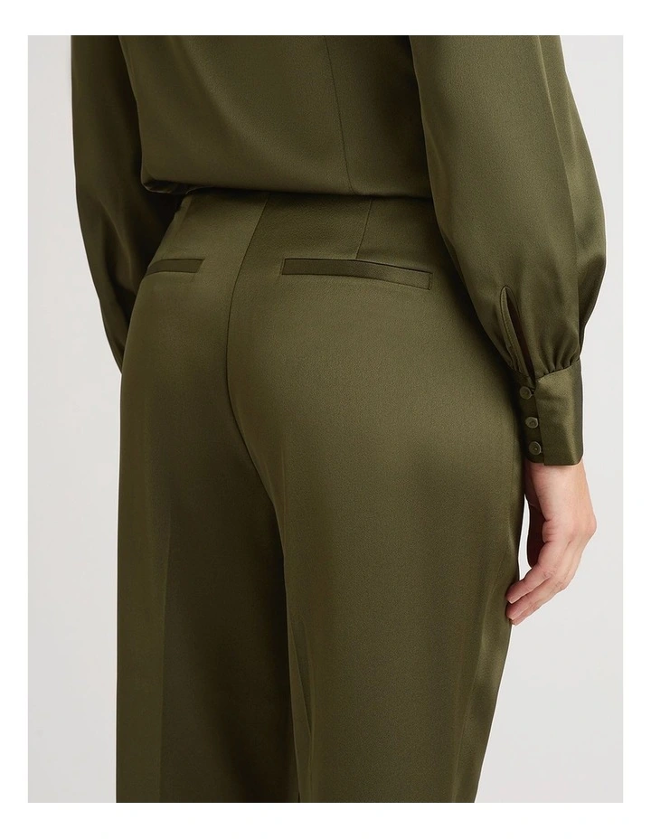 Valencia Crepe Bootleg Pant in Olive image 4