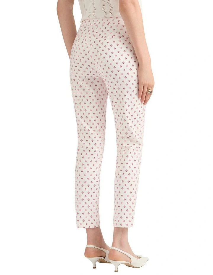 Kali Compact Cotton Pant in Raspberry Spot image 2