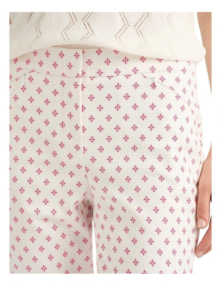 Kali Compact Cotton Pant in Raspberry Spot image 3