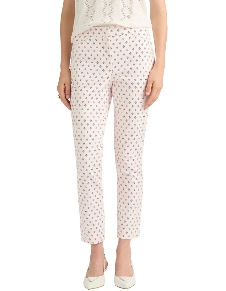 Kali Compact Cotton Pant in Raspberry Spot image 4
