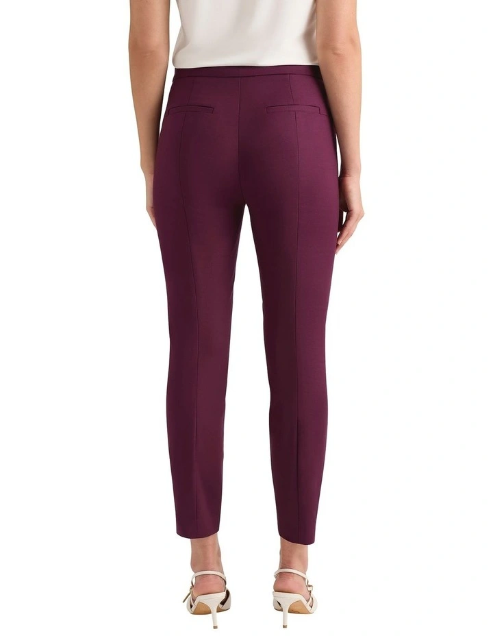 Sarah Compact Cotton Pant in Fig image 2