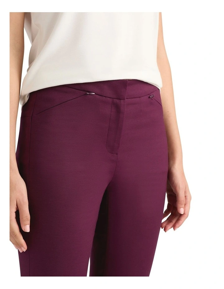 Sarah Compact Cotton Pant in Fig image 3