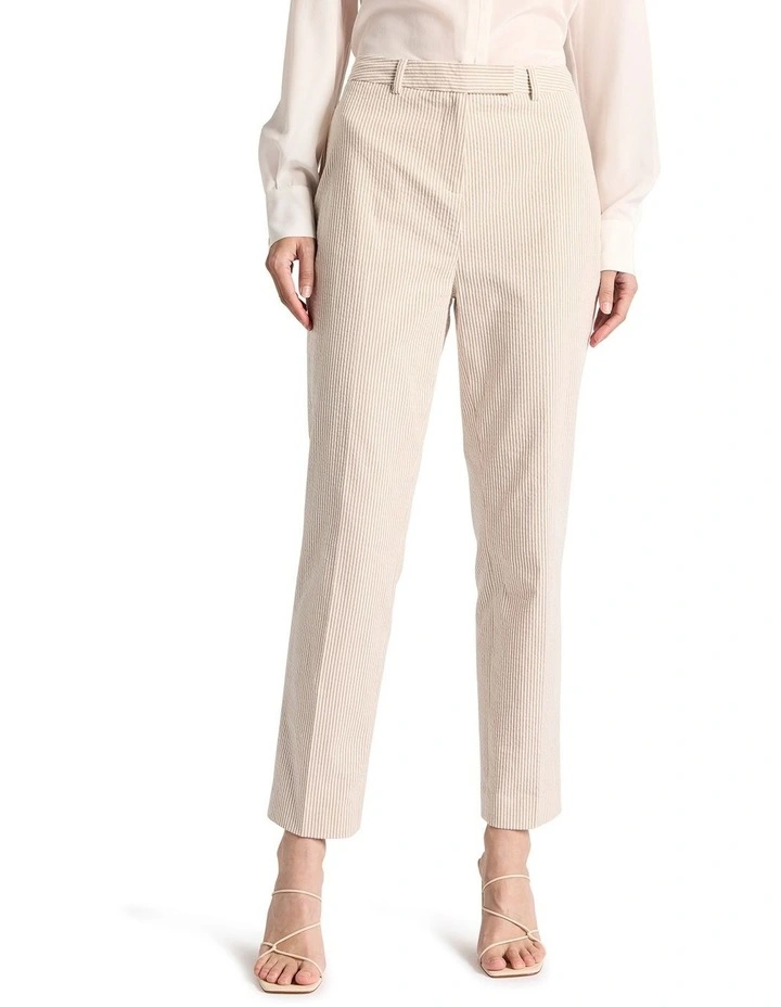 Alberta Seersucker Pant in Sand Stripe image 2