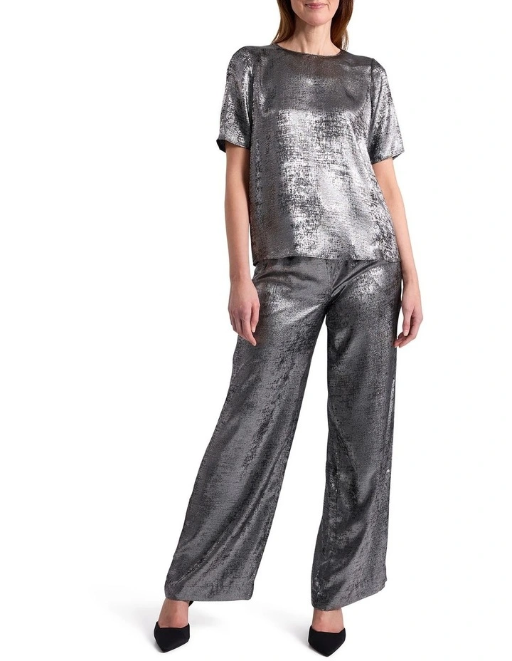 Rumi Metallic Pant in Platinum image 1
