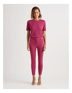 Sarah Compact Cotton Pant in Mangosteen