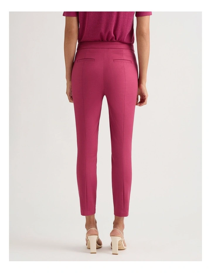 Sarah Compact Cotton Pant in Mangosteen image 3