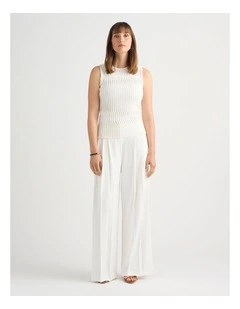 Florence Wide Leg Pant in Ivory