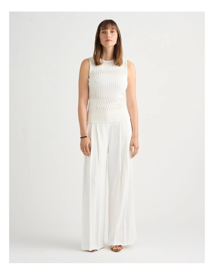 Florence Wide Leg Pant in Ivory image 1