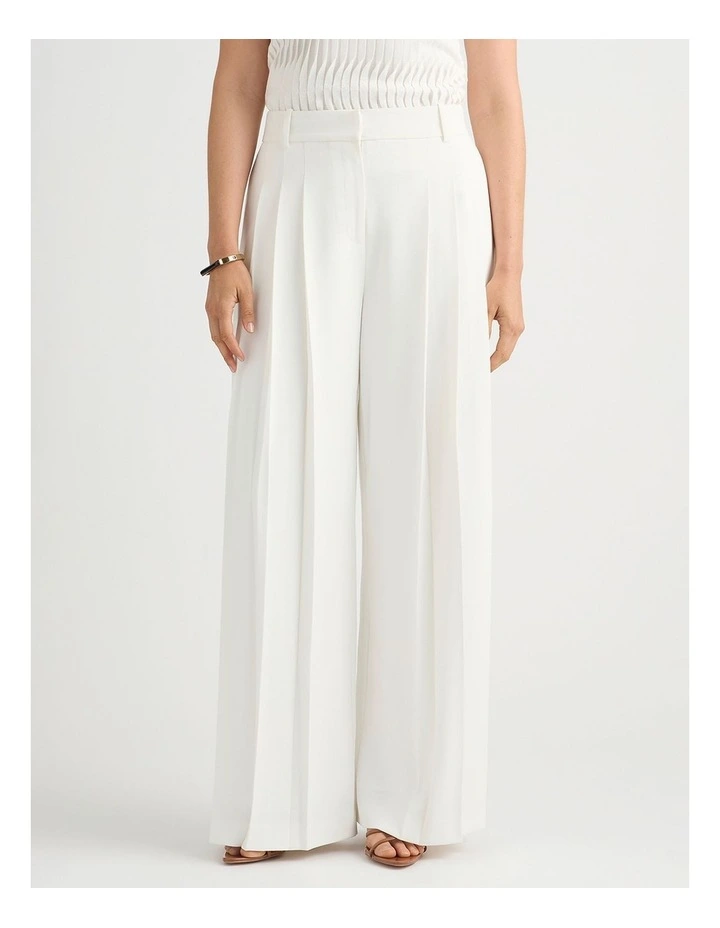 Florence Wide Leg Pant in Ivory image 2