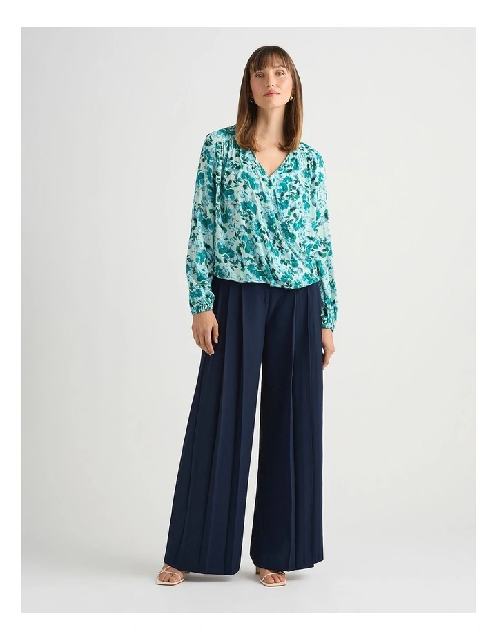 Florence Wide Leg Pant in Navy image 1