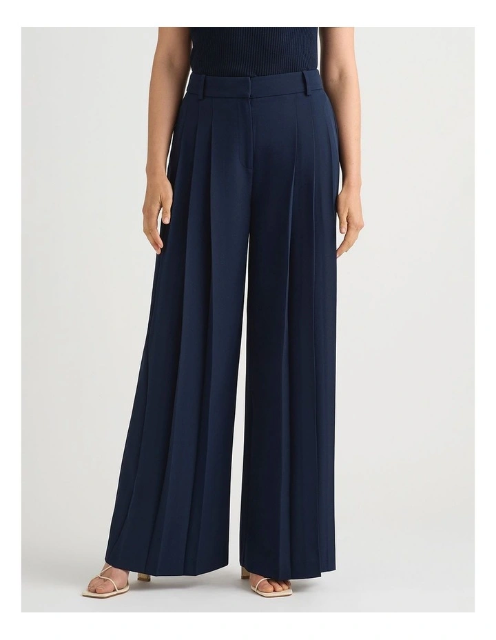 Florence Wide Leg Pant in Navy image 2