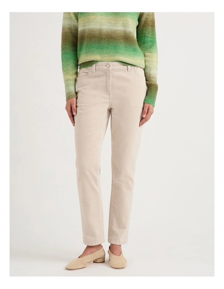 Celine Corduroy Pant in Bone image 2