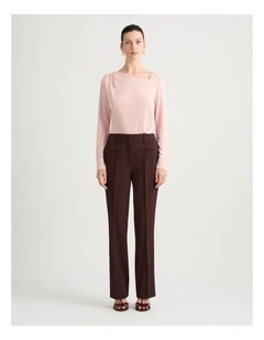 Klein Tailored Kick Flare Pant in Burgundy