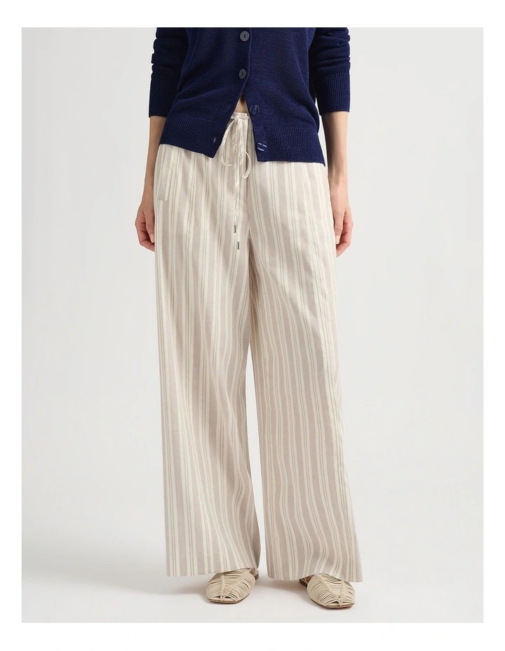 Gisella Wide Leg Pant in Fog Stripe image 2