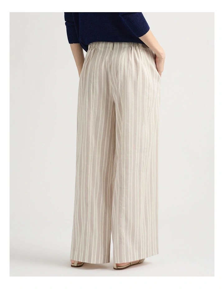 Gisella Wide Leg Pant in Fog Stripe image 3
