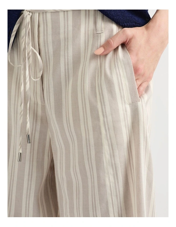 Gisella Wide Leg Pant in Fog Stripe image 4